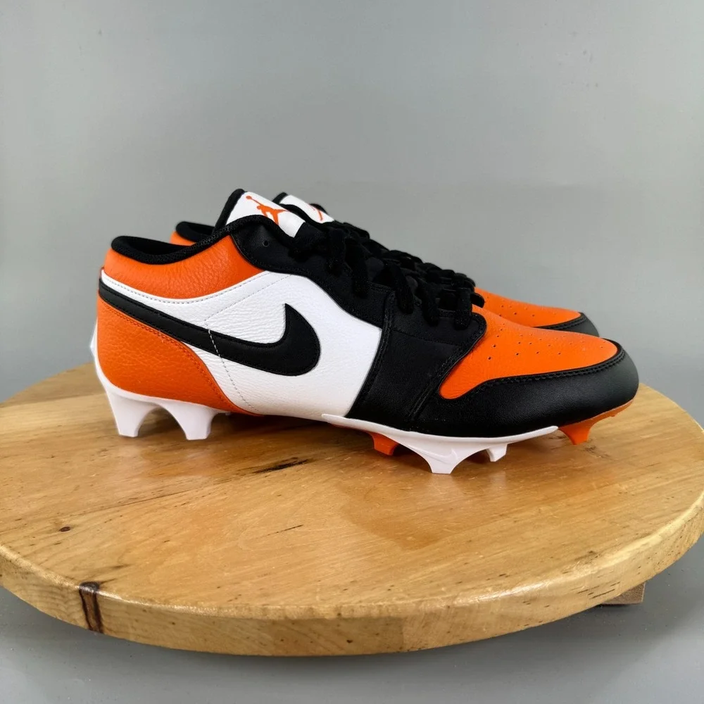 Nike Jordan 1 Low TD Mens Size 13 Football Cleats Shattered Backboard Orange NEW